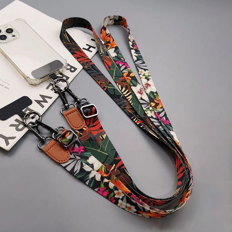 Crossbody Phone Lanyard Neck Strap Adjustable Shoulder Straps Rope with Universal Clip Card for All Cell Phone Case Accessories