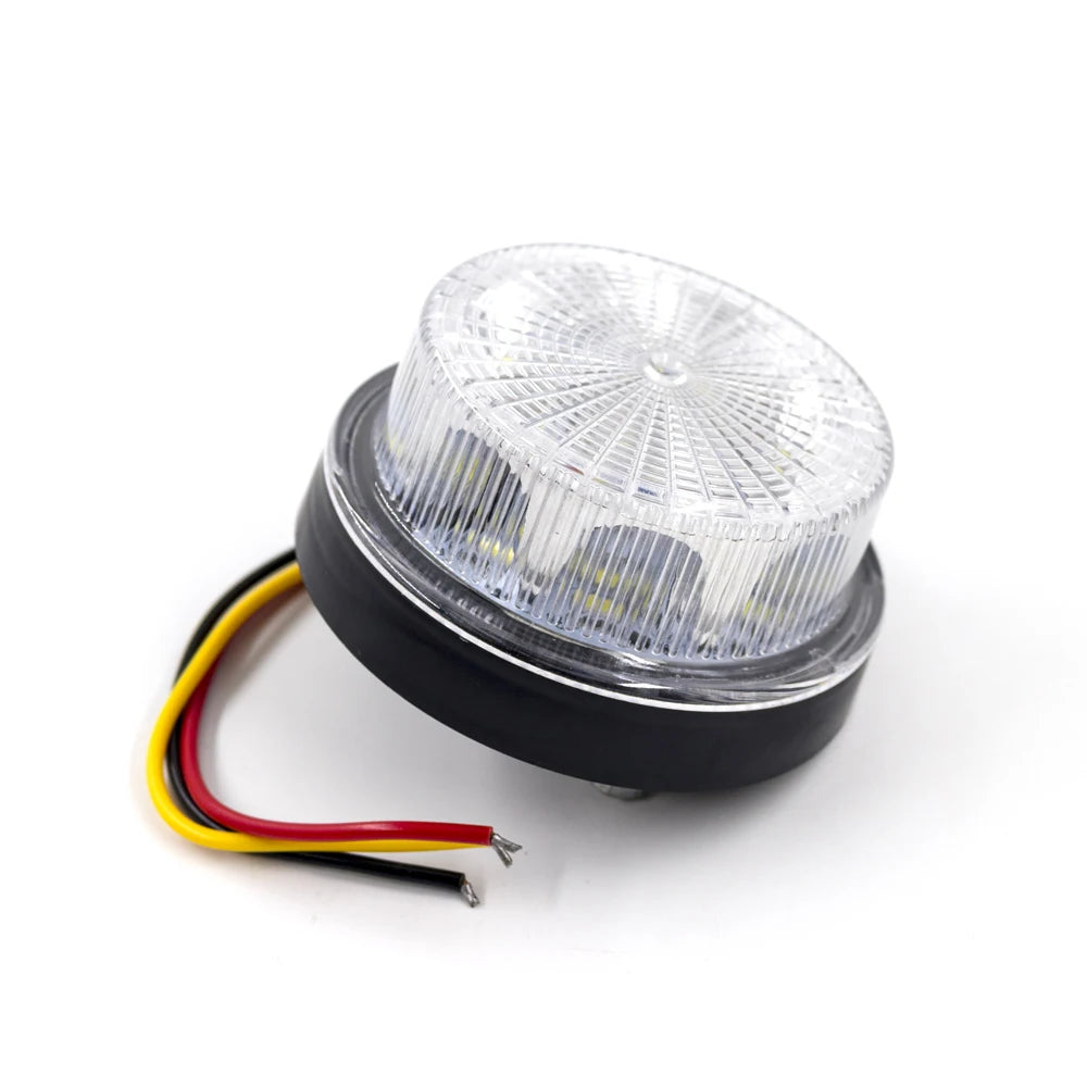 2pcs 12V 24V 2 Modes 12 LED Warning Emergency Strobe Light Flashing Light Revolving light Signal Lamp Truck Tractor Waterproof