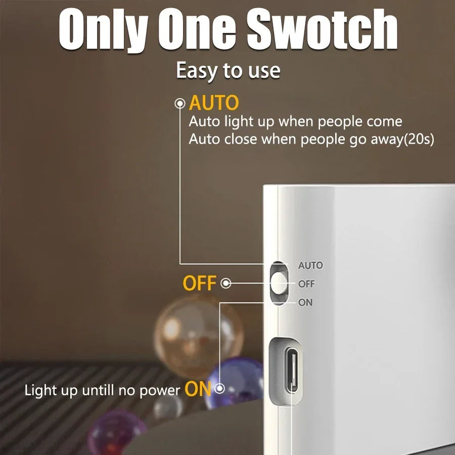 Motion Sensor Night Light Wireless/EU Plug Wall Lamp LED Indoor Lighting,Bedroom Bathroom Corridor Stairway Cabinet Auto ON/OFF