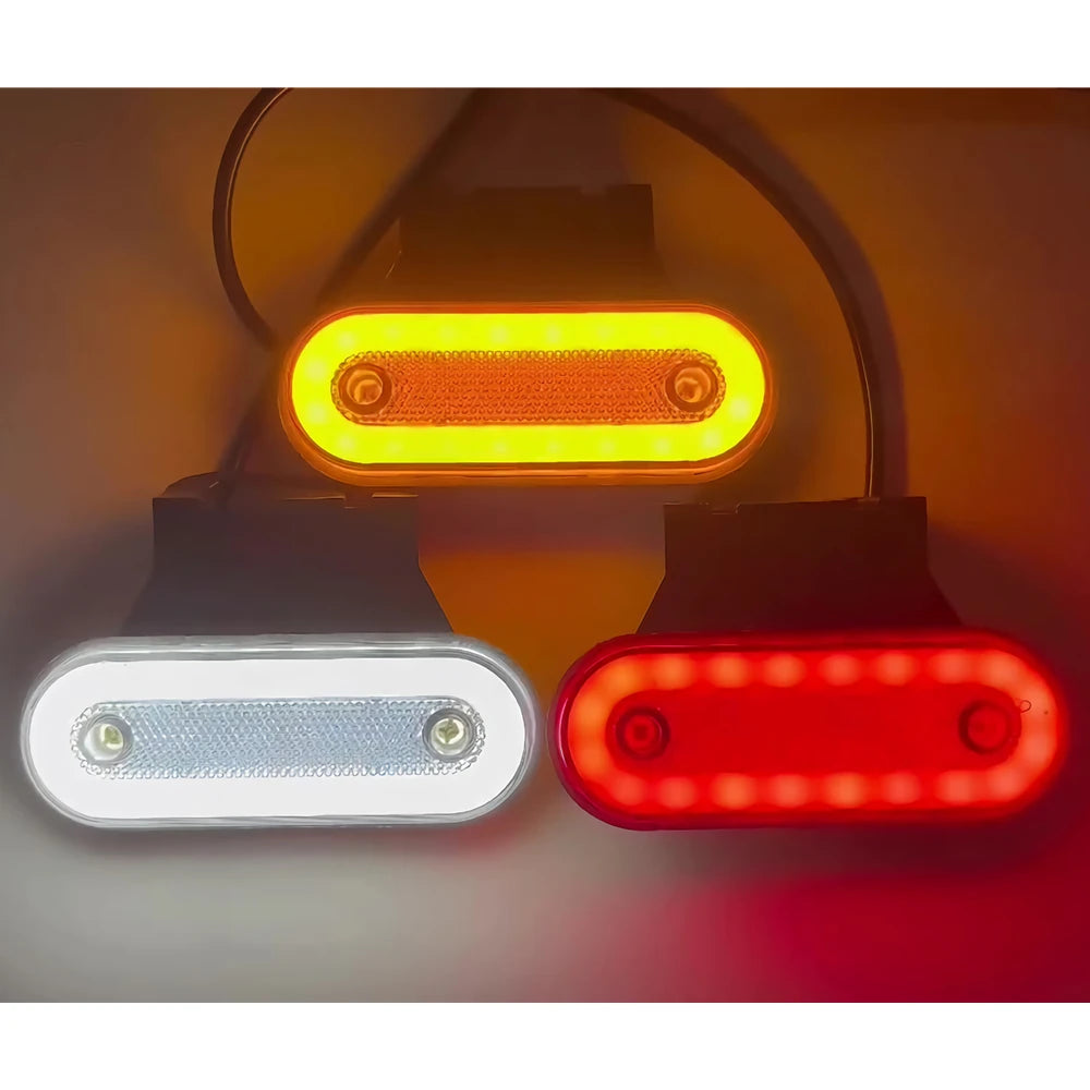 10Pcs Truck Sidelight LED Clearance Lights 12V 24V Cargo Light Trailer Side Marker Car Width Signal Lamp Red White Amber