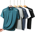 Men's Ice Silk Polo Shirt — Quick-Dry Breathable Sports T-Shirt