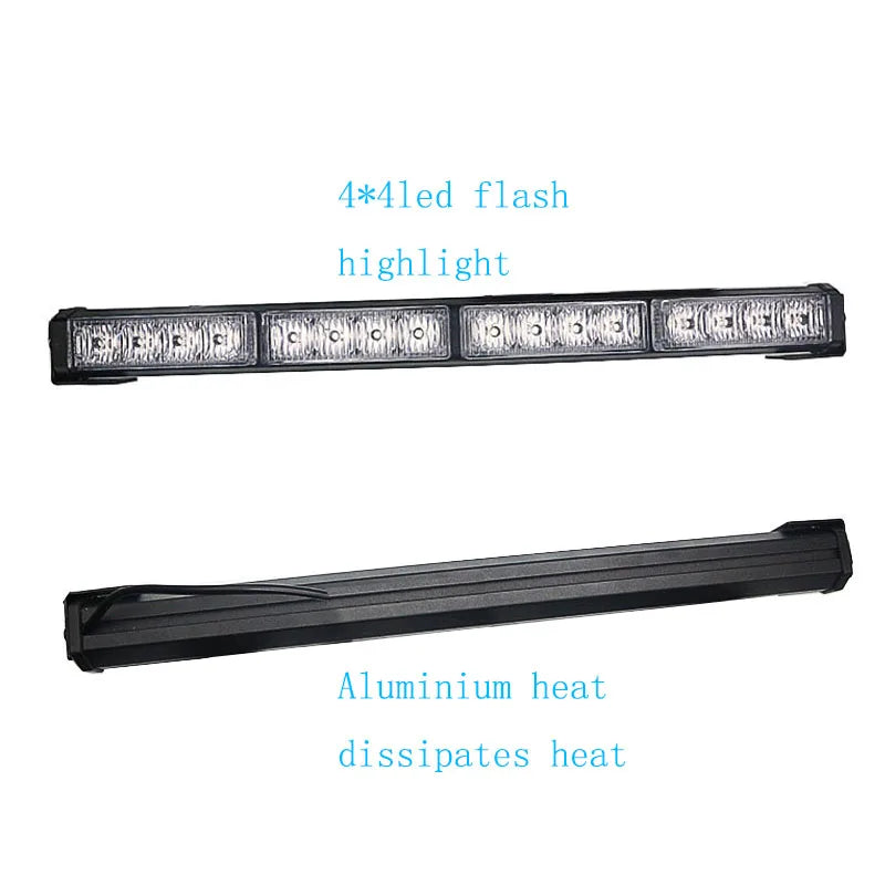 12V 24V 4LED*4 Red Blue Strobe Light Bar Traffic Advisor Warning Emergency Light Flashing Lights For Trucks Vehicles