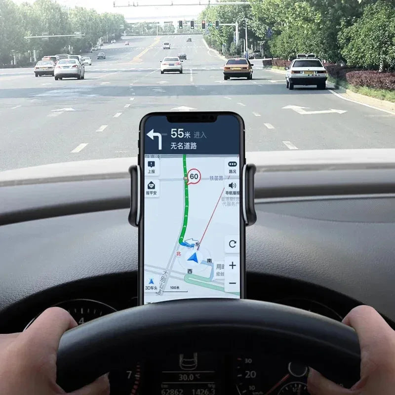 Car Mobile Phone Holder, 360 Degree Rotatable Cell Phone Stands, Car Rack Dashboard Support for Auto Grip, Fixed Bracket