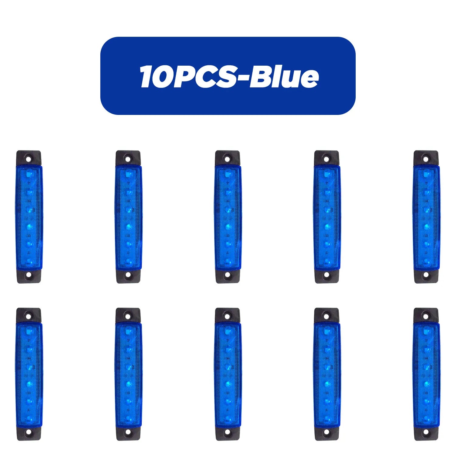 10PCS 12V-24V Led Side Marker Indicator Car Lights Front Rear for Trucks Cab RV Trailer  Amber/Red/White/Green/Blue