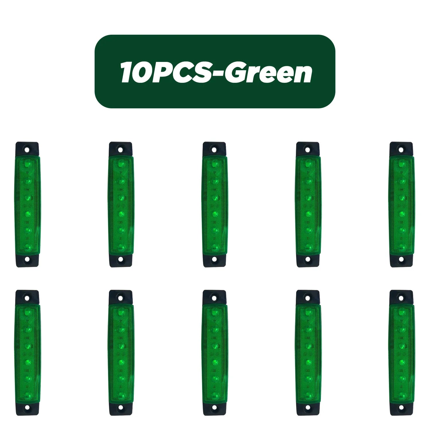 10PCS 12V-24V Led Side Marker Indicator Car Lights Front Rear for Trucks Cab RV Trailer  Amber/Red/White/Green/Blue