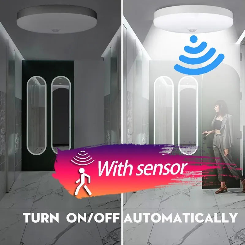 LED Motion Sensor Ceiling Light 85-265V Infrared Radar Induction Lamp Automatic Night Lighting for Home Kitchen Hallway