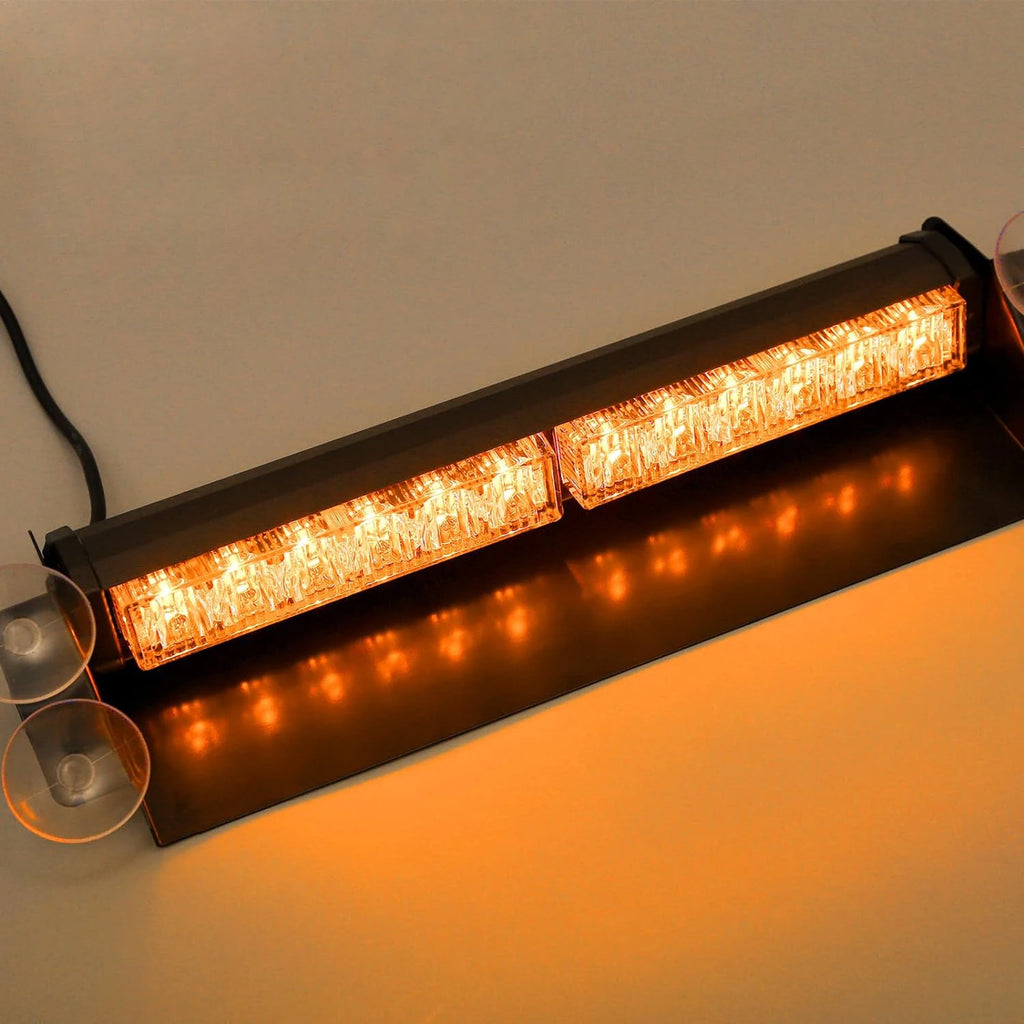 12 LED Car Police Lights Strobe Light Emergency Signal Lamps Light Auto Truck Flashing Windshield Flash Warning Light