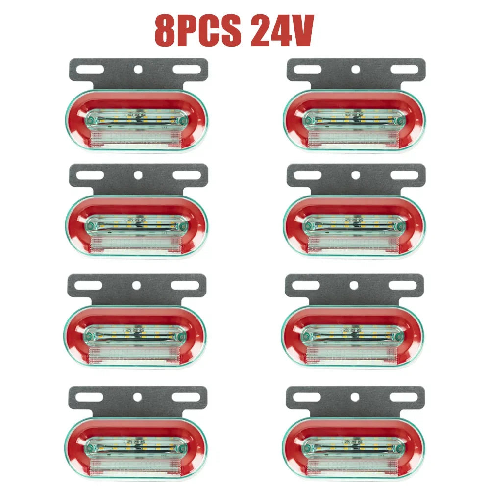 Truck Clearance Lights 12/24V LED Trailer Side Marker Lights Turn Signal Lamp Red White Amber Lorry Tractor Tail Light