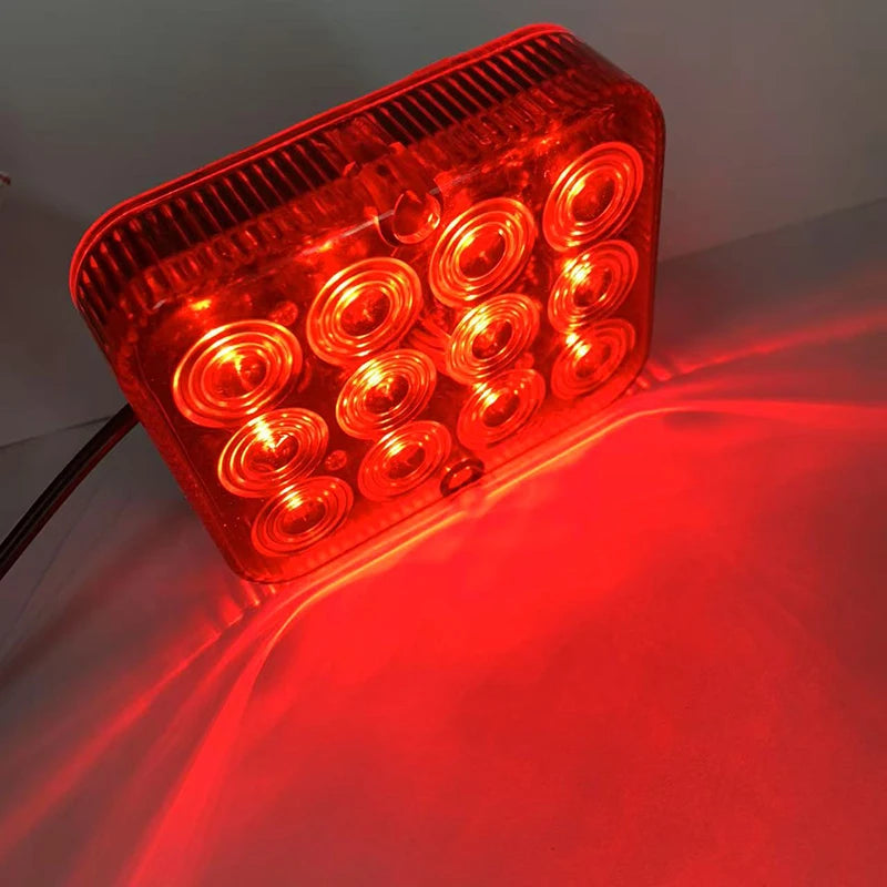 12V 24V 12LED Waterproof Rear Warning Light Truck Trailer Caravan Brake Tail Fog Lamp