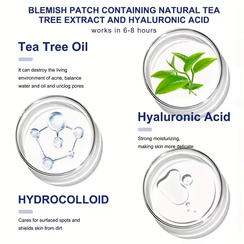 78pcs/set Pimple Patches - Day And Night 2 Sizes 78 Patches Hydrocolloid Acne Pimple Covering Patches With Hyaluronic Acid, Tea