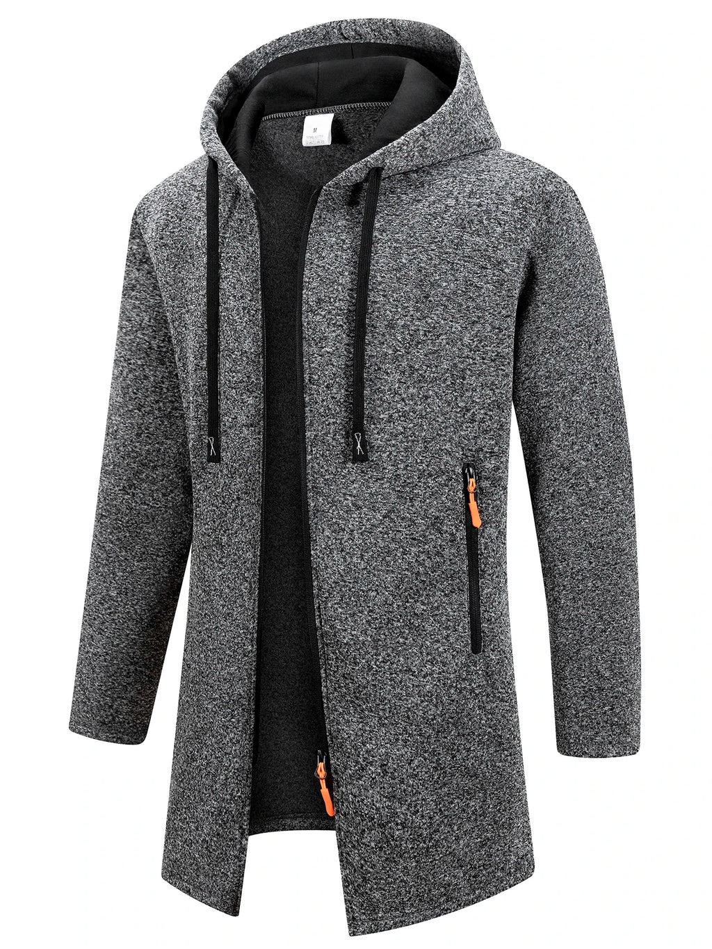Autumn Winter Warm Fleece Zipper Jacket Men's Long Sleeve Sweatshirts for Men with Zipper Hooded Jacket Coat Warm Streetwear