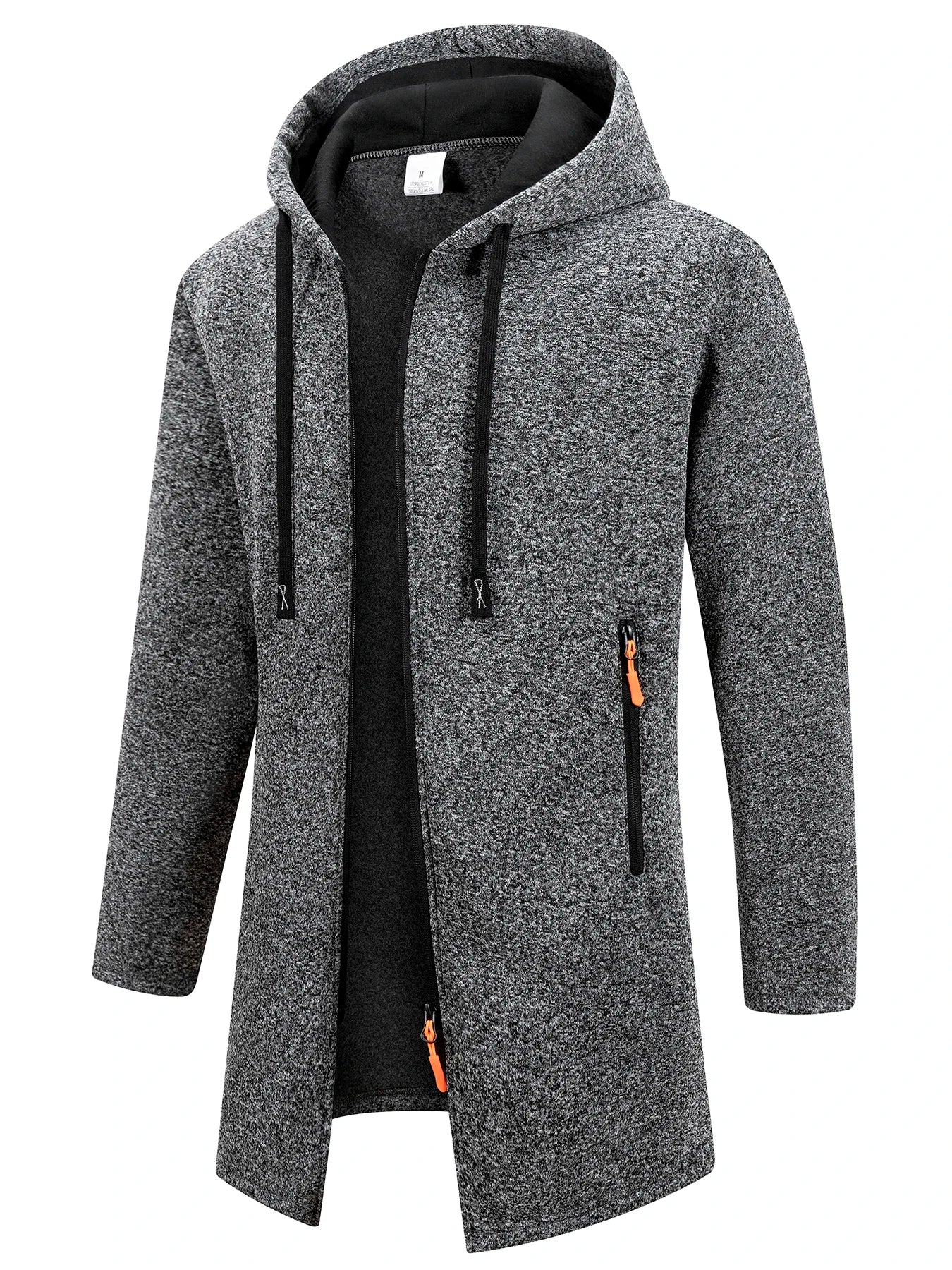 Autumn Winter Warm Fleece Zipper Jacket Men's Long Sleeve Sweatshirts for Men with Zipper Hooded Jacket Coat Warm Streetwear