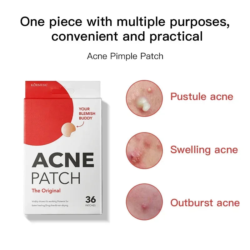 20/36pcs Acne Patches Hydrocolloid Invisible Pimple Patch for Face Fast Healing Spot Treatment Stickers for Overnight Makeup