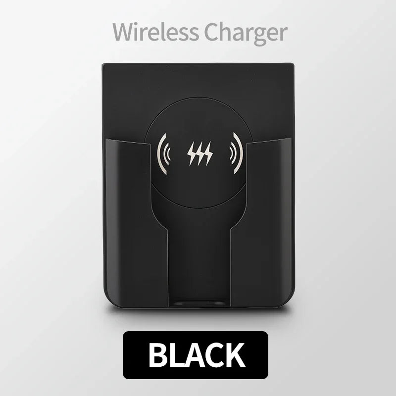QI Universal Flush Wall Mount Wireless Charger,15W Fast Charging Stand for Phones,AC 110–220V