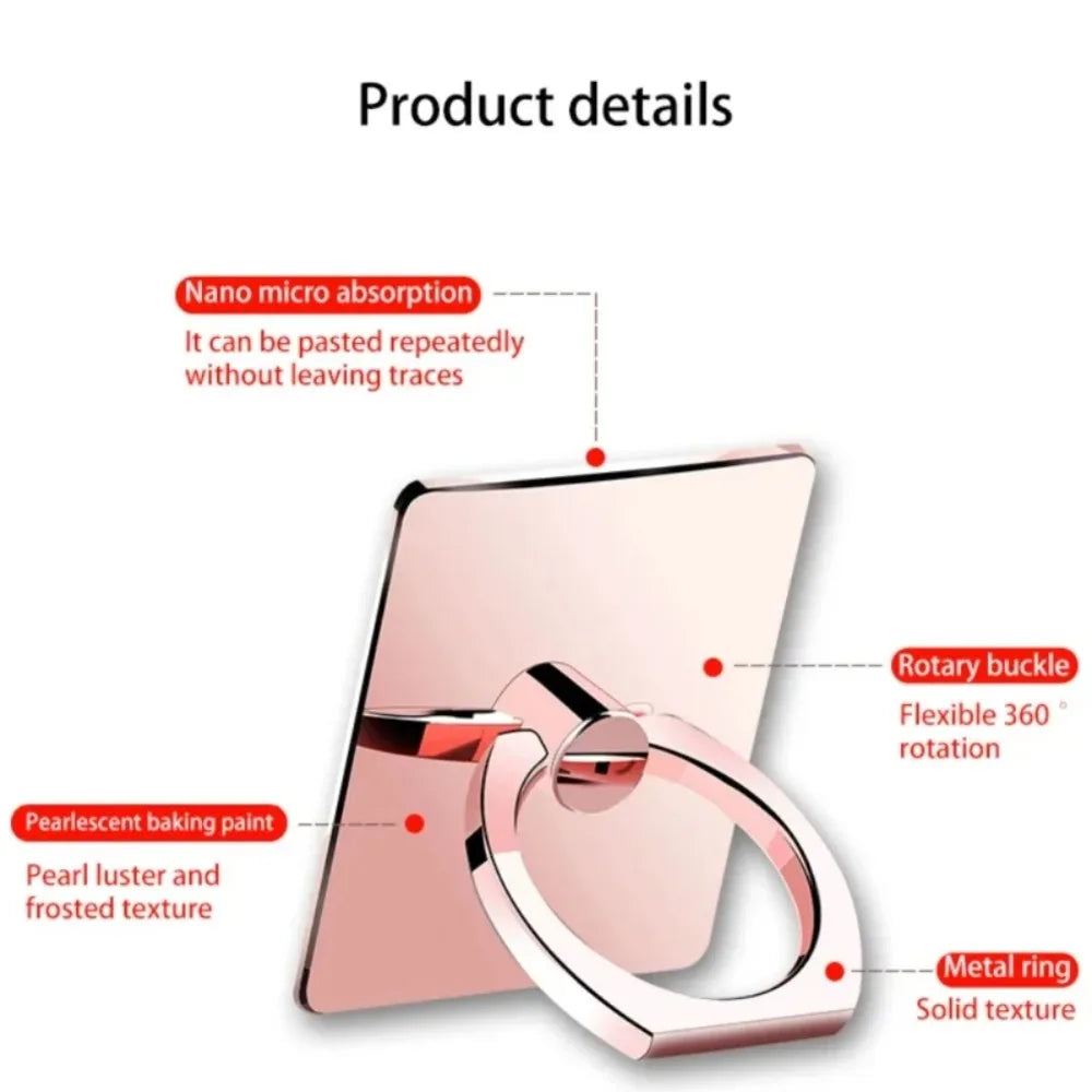 Finger Ring Mobile Phone Smartphone Parts Holder Cell Smart Phone Ring Transparent Clip Socket Stand Cellphone Accessories