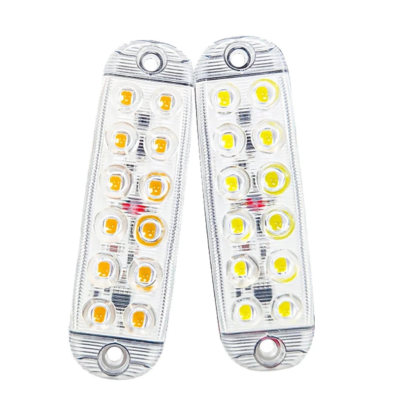 12 Led Strobe Side Warning Lights Strobe Grille Flashing Lightbar Car Truck Signal Lamp Traffic Lights 12V-80V