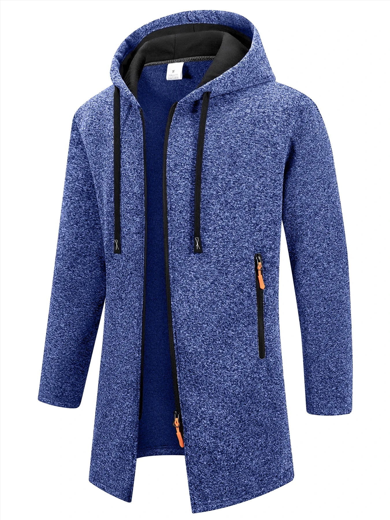 Autumn Winter Warm Fleece Zipper Jacket Men's Long Sleeve Sweatshirts for Men with Zipper Hooded Jacket Coat Warm Streetwear