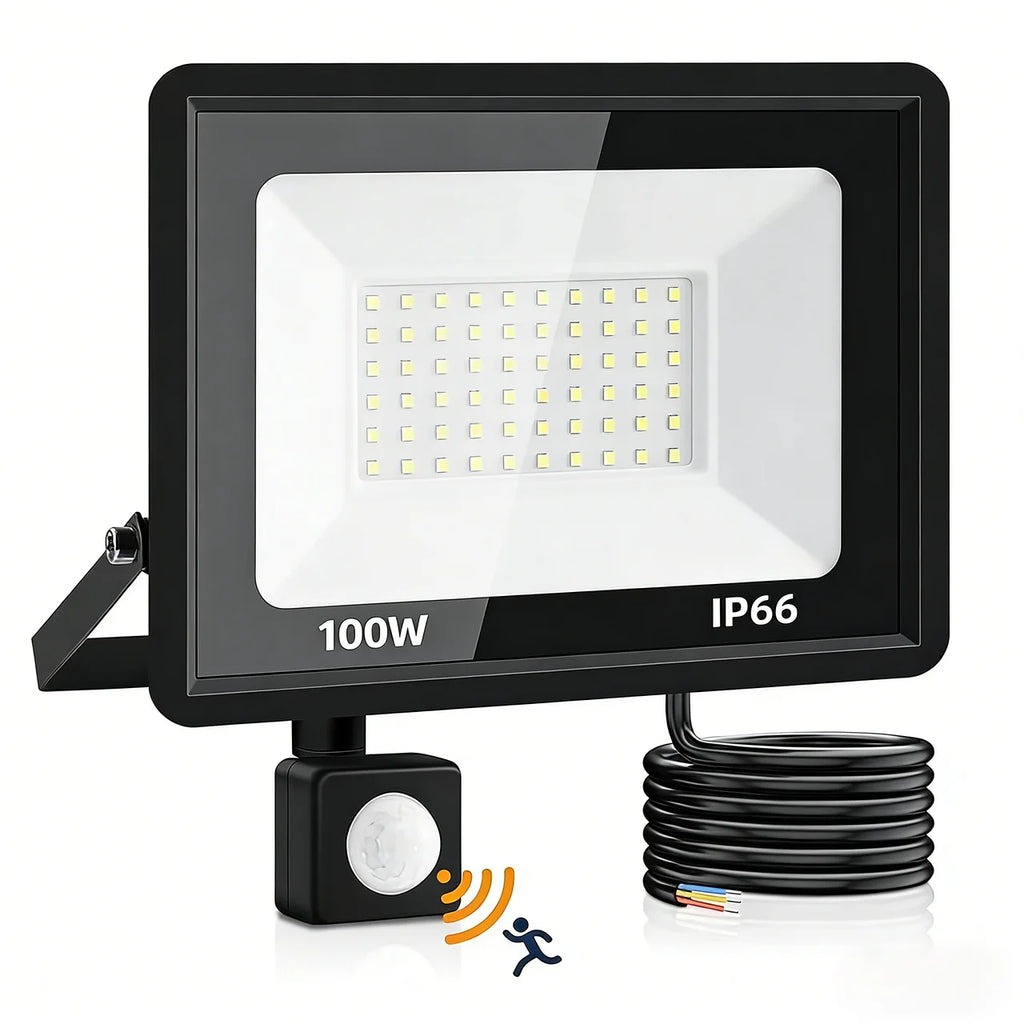 LED Floodlight PIR Motion Sensor Outdoor Light 20W 30W 50W 100W 200W AC220V Waterproof Outdoor Projector Spotlight For Garden