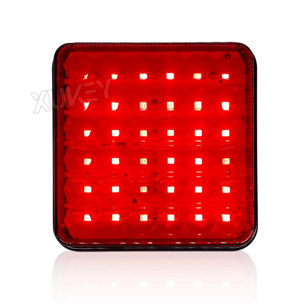 1/2x Universal 36LED Running Rear Fog Lamp 24V Auto Tail Light Waterproof Trailer Truck Driving Caravan Lorry Towing UTE Bus RV