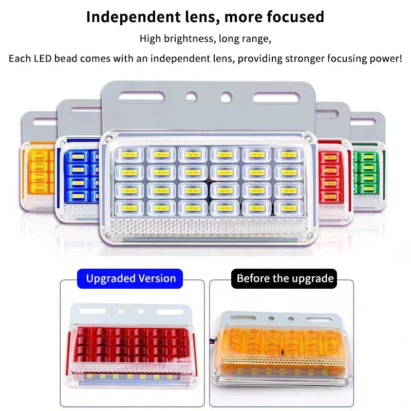 Led Side Light 24V Waterproof For Truck Trailer And Bus Wide Waist Light Suitable For Side Marker And Rear Light Applications