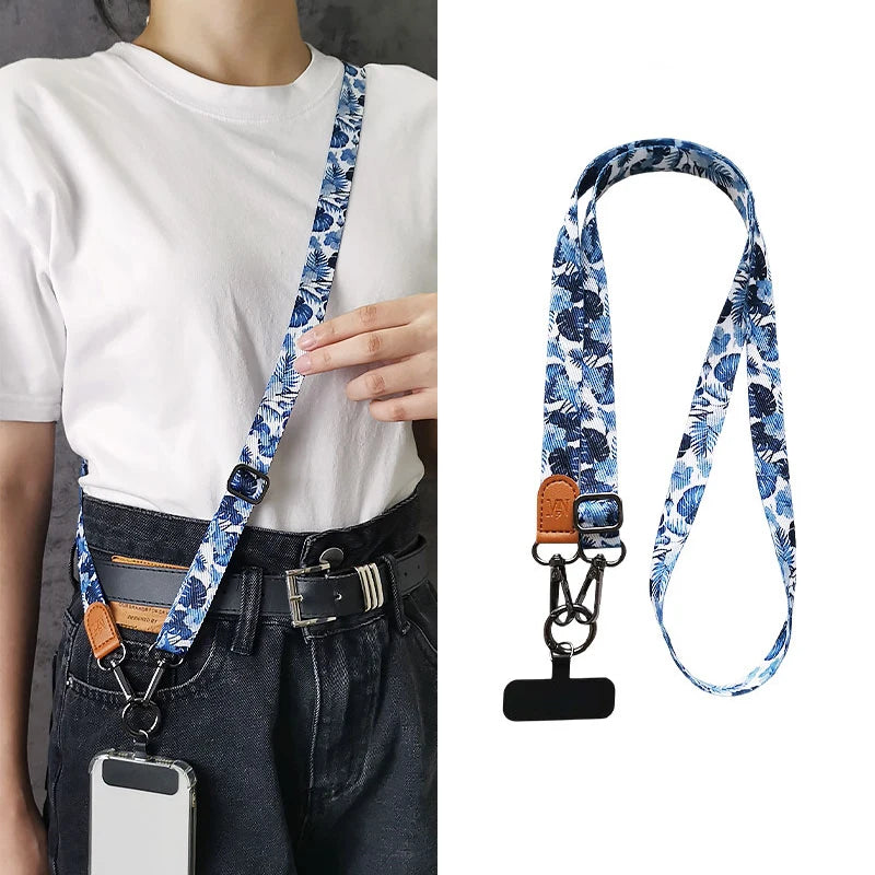 Crossbody Phone Lanyard Neck Strap Adjustable Shoulder Straps Rope with Universal Clip Card for All Cell Phone Case Accessories