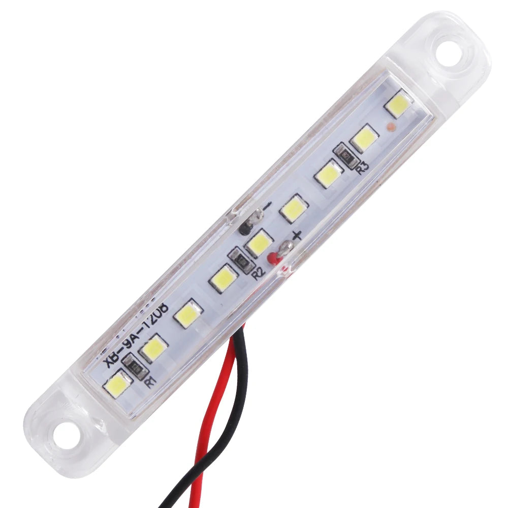 12V 24V 9 LED Warning Lamp Truck Trailer Side Marker Indicators Light Car Signal Brake Rear Warning Tail Clearance Light