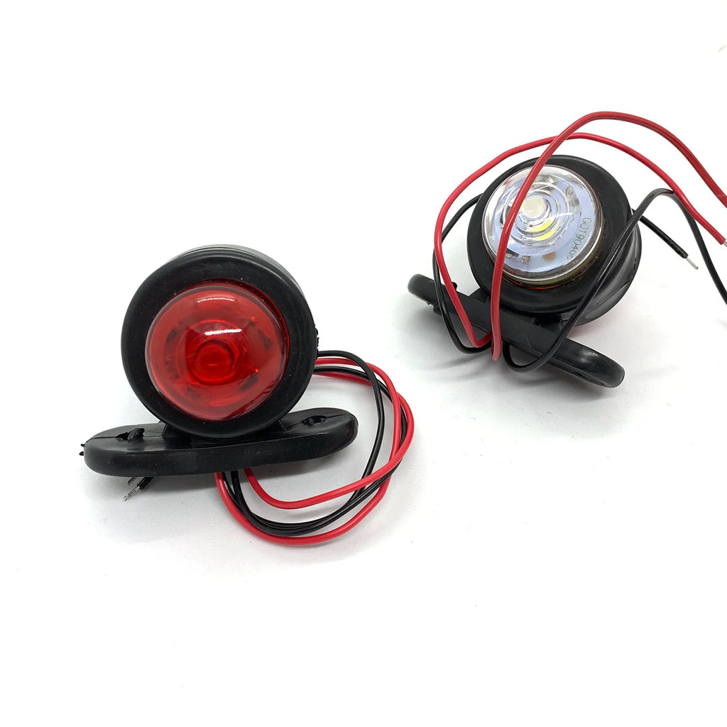 2PCS 12V 24V Truck Trailer Lights LED Side Marker Position Lamp Lorry Tractor Clearance Lamps Parking Light Red White