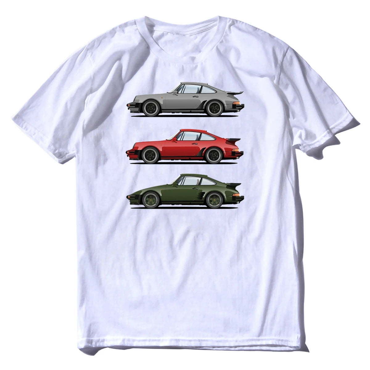 Porsche Automotive Streetwear T-Shirt — Men's Cotton Print Tee