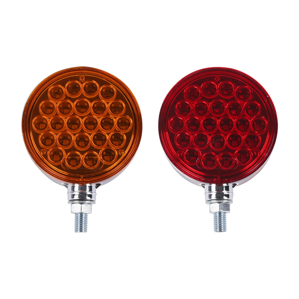 12V/24V 4 inch 48 LED Tail Brake Light Truck Side Marker Light Trailer Light Warning Signal Lamp Stop Lamp For ATV Tractor Bus