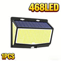 468LED Solar Motion Sensor Lights IP65 Waterproof Wall Lights with Remote Control Garden Patio Yard Garage Outdoor Solar Lights