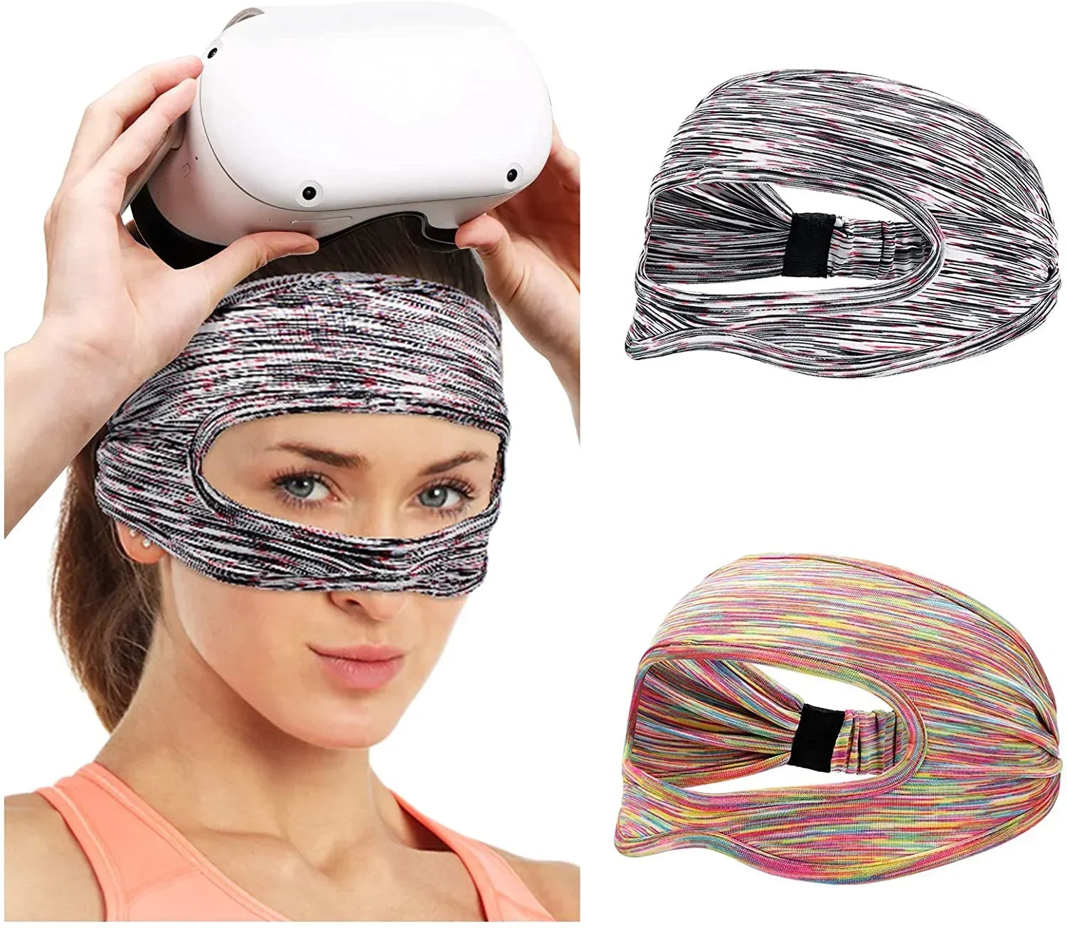 Eye Mask For Meta Oculus Quest 2 Sweat Band VR Glasses Cover Breathable Virtual Reality Headset For Quest 2 Accessories