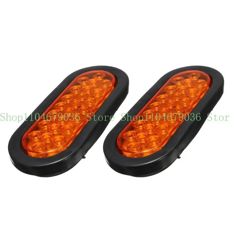 652F 2Pcs LED Tail Lights 24LED Recessed for Heavy Duty Truck & Towing Trailers Safety Lighting Solution Enhanced Visibility