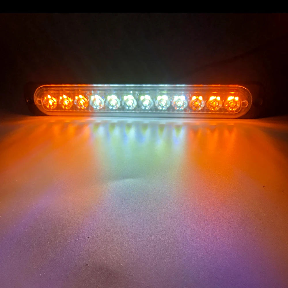 12 LED Strobe Warning Light  Police Lights Tail Lamp Led Side light 18 Flashing Modes for Car Truck Light 12V 24V White Yellow
