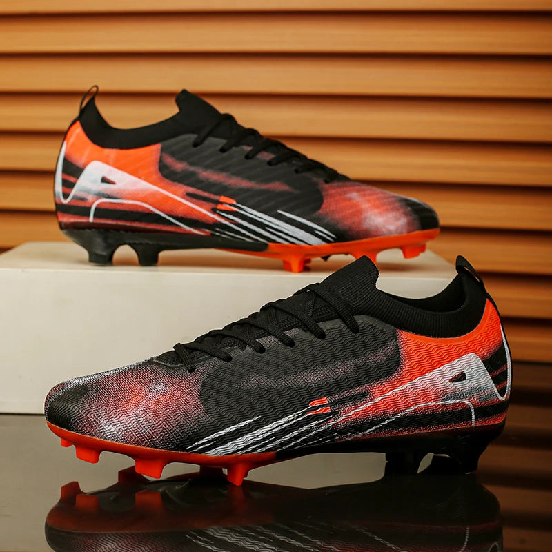 Men/Women Professional Soccer Cleats Anti-slip FG Studded Football Boots Breathable Training Shoes