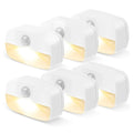 6pcs LED Motion Sensor Light Auto On/Off Mini Smart LED Light within 3 Meters for Bedroom Stairs