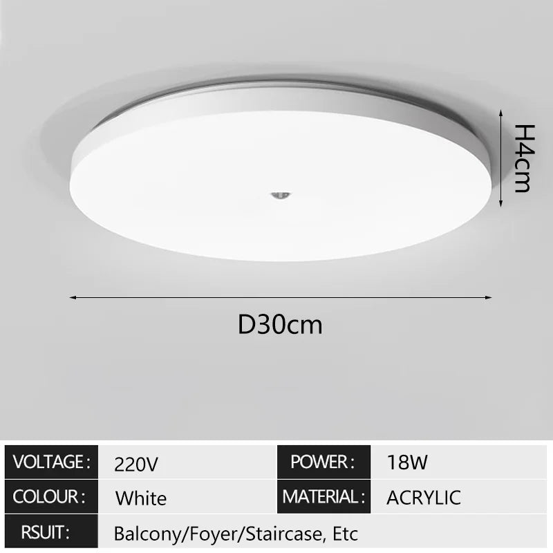 Motion Sensor LED Ceiling Light Human Infrared Sensing Light Home Garage Attic Front Door Corridor Staircase Warehouse Light