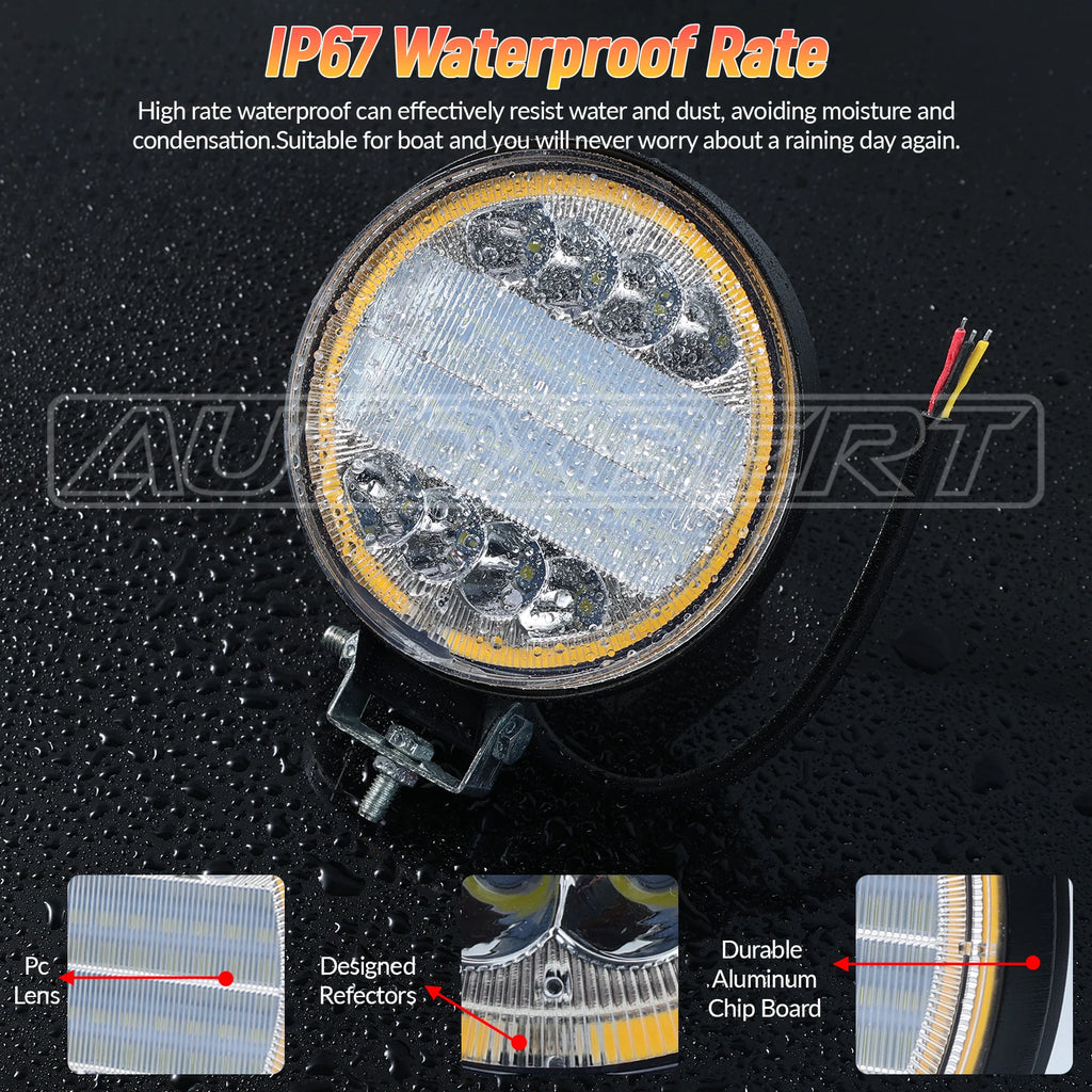 2X 4Inch Car LED Light Bar Offroad 4x4 Spotlights Fog Lamp 12V 24V Super Bright Headlight Truck Tractor Boat Light Bar Work Lamp