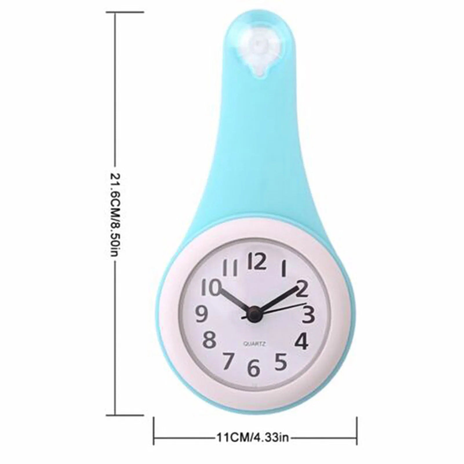 Kitchen Bathroom Wall Clock Multipurpose Water Resistant Hanging Clock for Family Friend Neighbor Gift