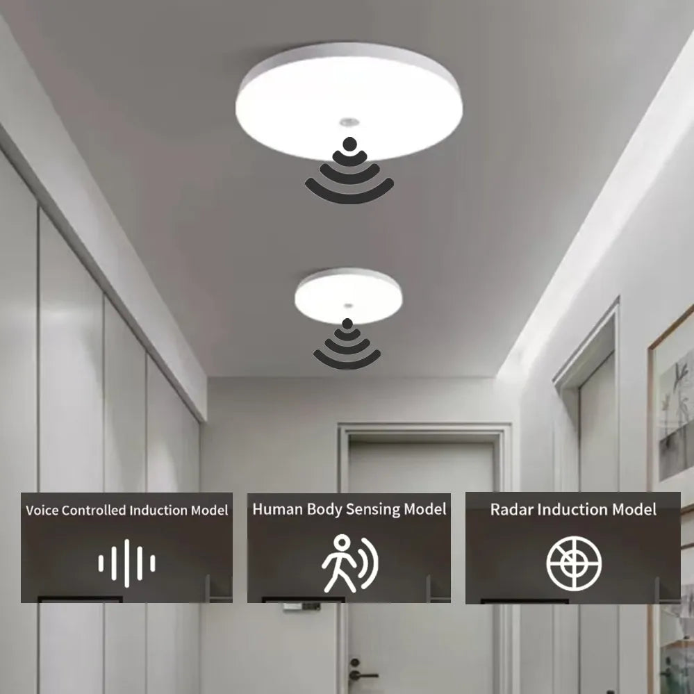 Led Ceiling Lamp With Motion Sensor 12W 18W Led Ceiling Light Fixtures For Entrance Balcony Corridor 220V Indoor lighting