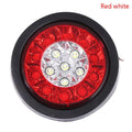 12V-24V truck round LED warning light wiring anti-collision light trailer brake light two-color 16 lights multi-form