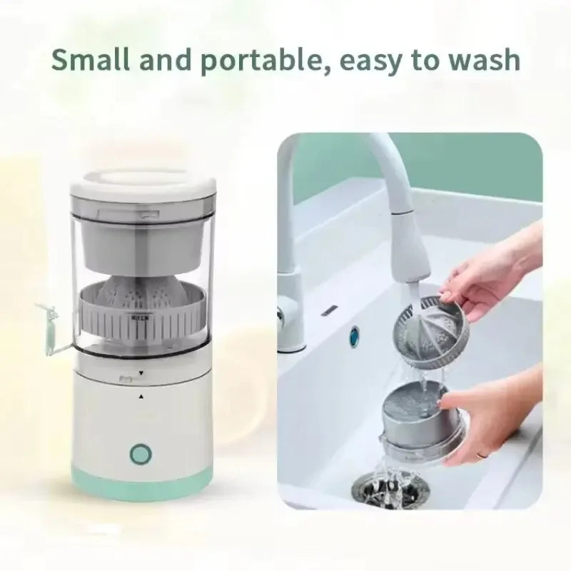Portable Electric Juicer USB Rechargeable Wireless Mini Fruit Blender Automatic Juice Squeezer for Home Travel Office