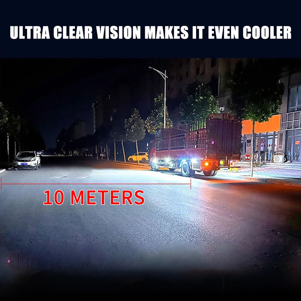 1x 24V Truck RV Vehicle Eye Side Marker Lights Waterproof Ultra-Brigh Focus Lamp LED Side Marker Lights With Dynamic Effect red