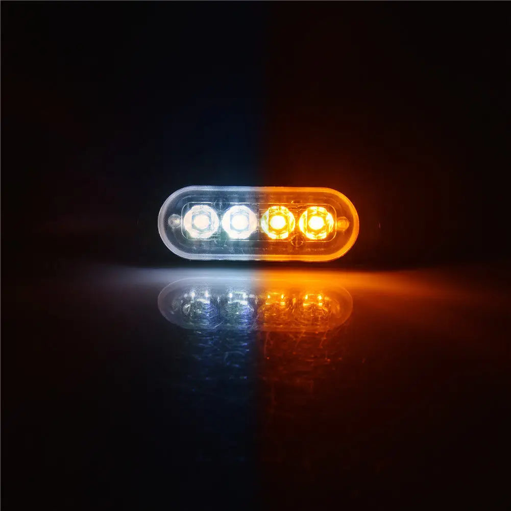 Car 4LED Strobe Light For Car 12V 24V Emergency Signal Lamps Strobe Warning Light Auto Truck Flashing Lighting