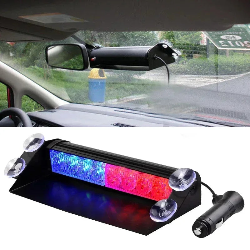 12V Day Running Flash Led Police Lights Car Truck Emergency Flasher Dash Strobe Warning Light 3 Flashing Modes LEDs Car Light