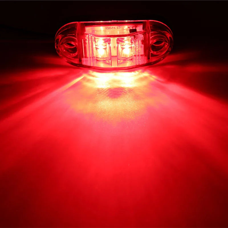 12v / 24v Led Side Marker Light For Truck Side Clearance Marker Light Warning Lamp 12V LED Red White Amber For Trailer Lorry