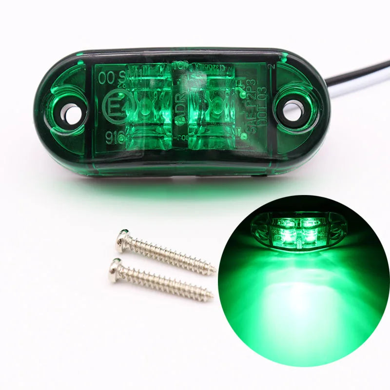 12v / 24v Led Side Marker Light For Truck Side Clearance Marker Light Warning Lamp 12V LED Red White Amber For Trailer Lorry