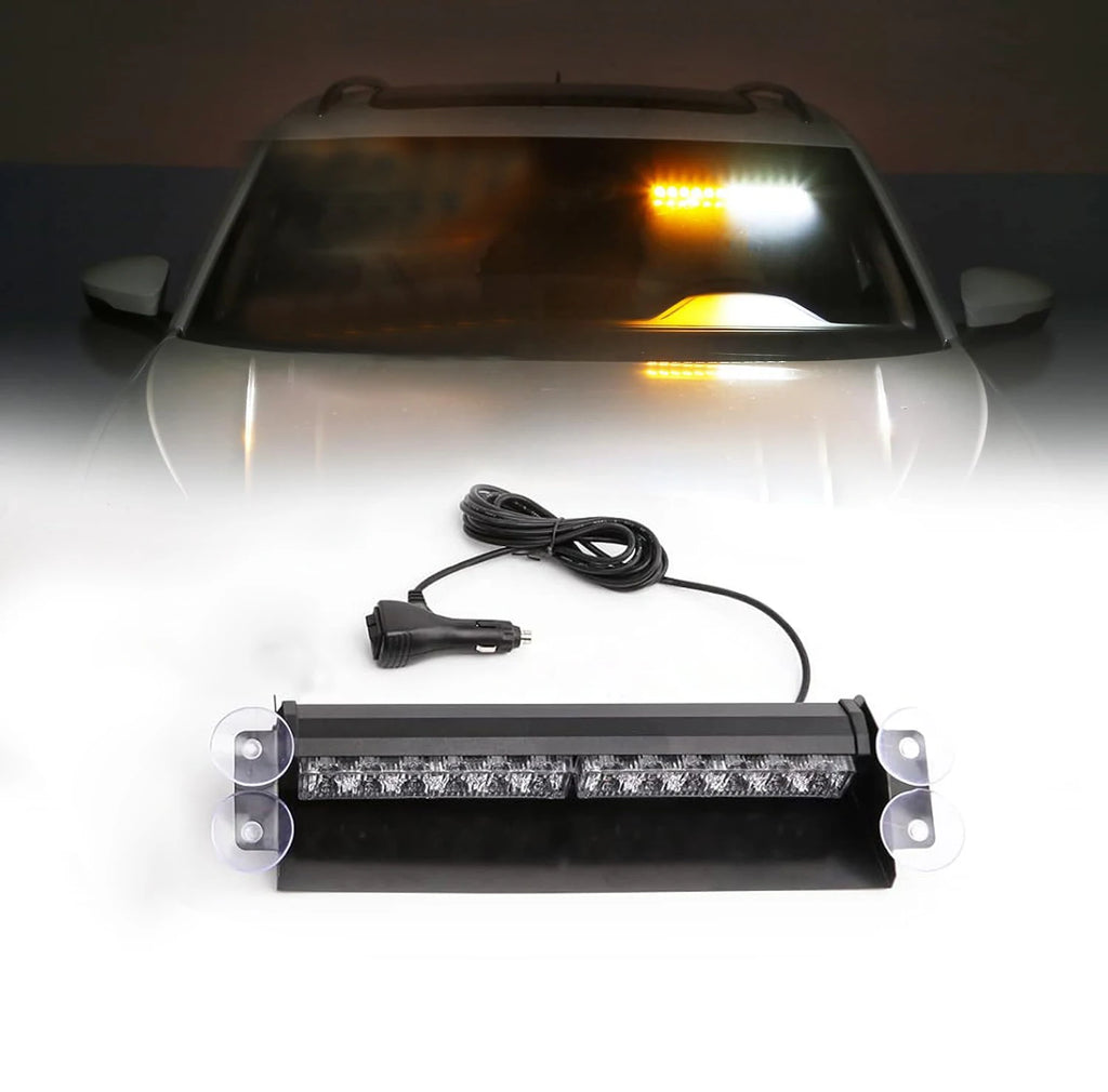 12 LED Car Police Lights Strobe Light Emergency Signal Lamps Light Auto Truck Flashing Windshield Flash Warning Light
