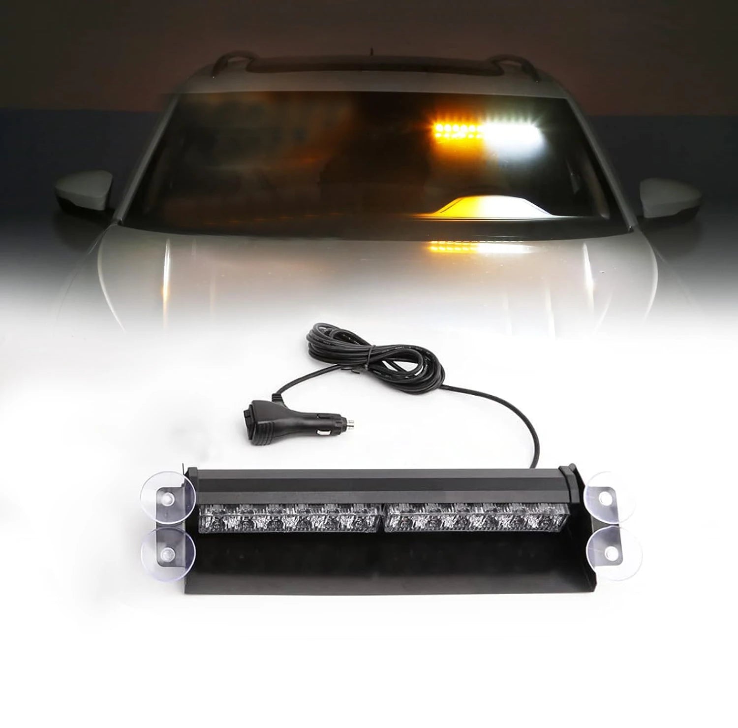 12 LED Car Police Lights Strobe Light Emergency Signal Lamps Light Auto Truck Flashing Windshield Flash Warning Light