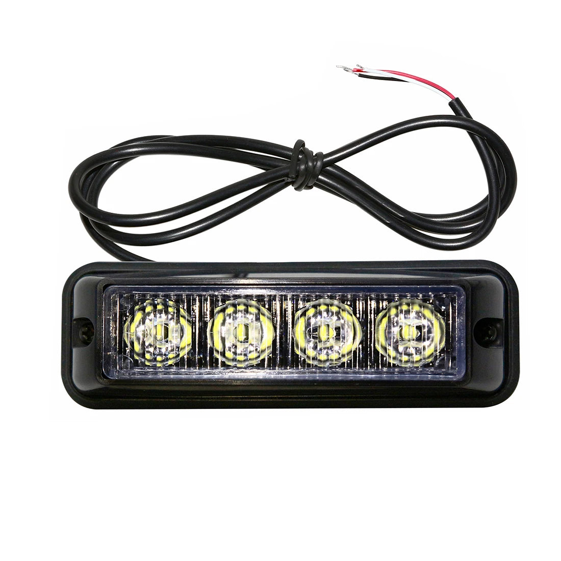 2pcs Truck Side Lights Car Grille Strobe Light Head 4 LED Police Emergency Beacon Warning Hazard Flashing signal lamp 12V 24V