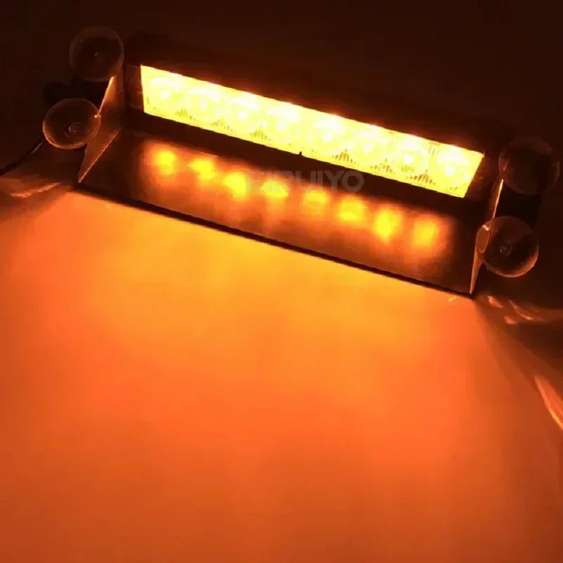 12V Day Running Flash Led Police Lights Car Truck Emergency Flasher Dash Strobe Warning Light 3 Flashing Modes LEDs Car Light